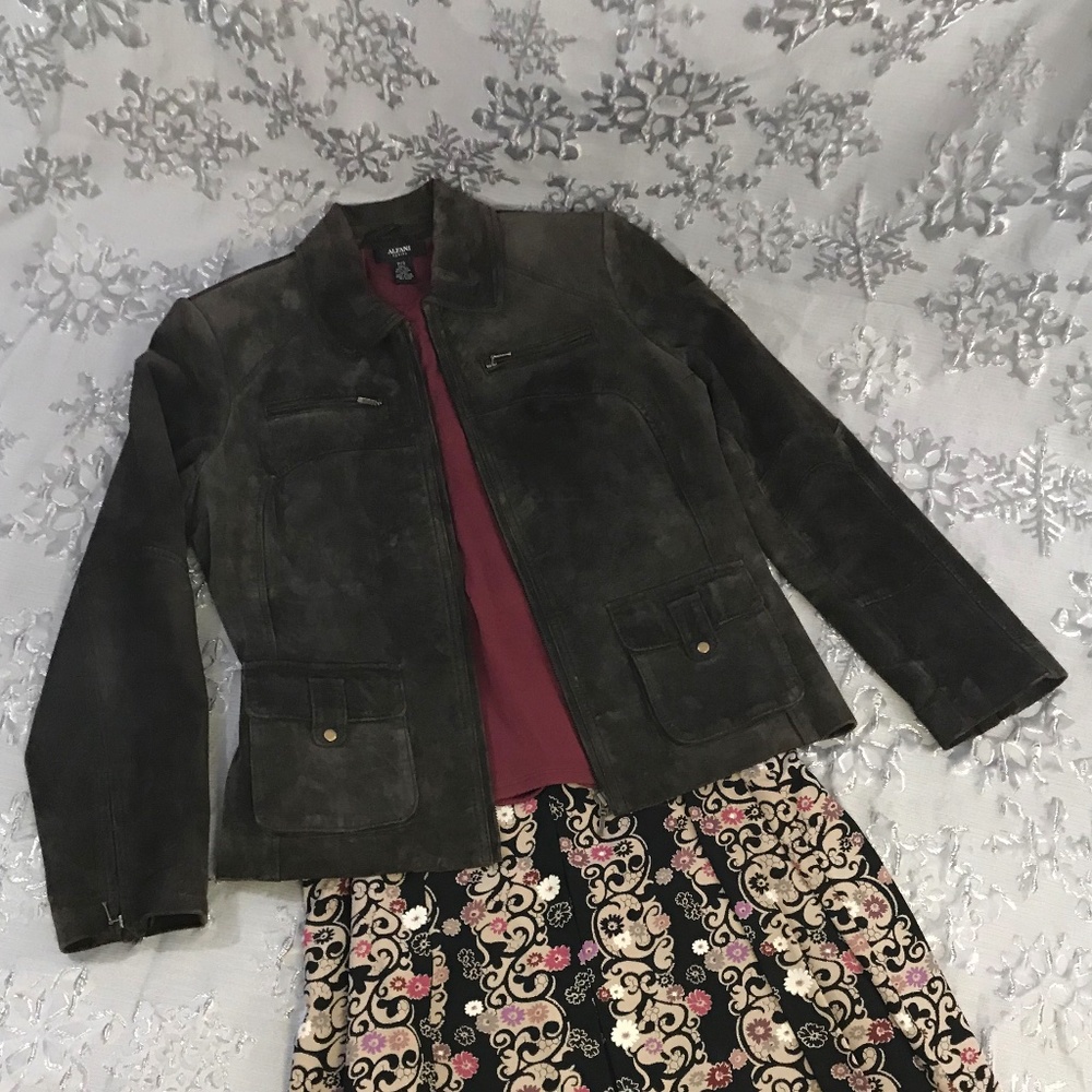 Brown Suede Jacket, Size Small
